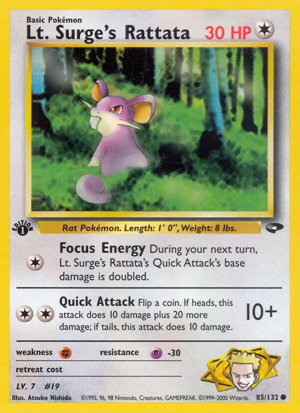 Lt. Surge's Rattata #85, Gym Challenge