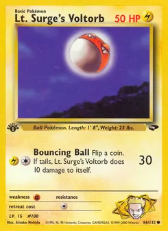 Lt. Surge's Voltorb #86, 1st Edition