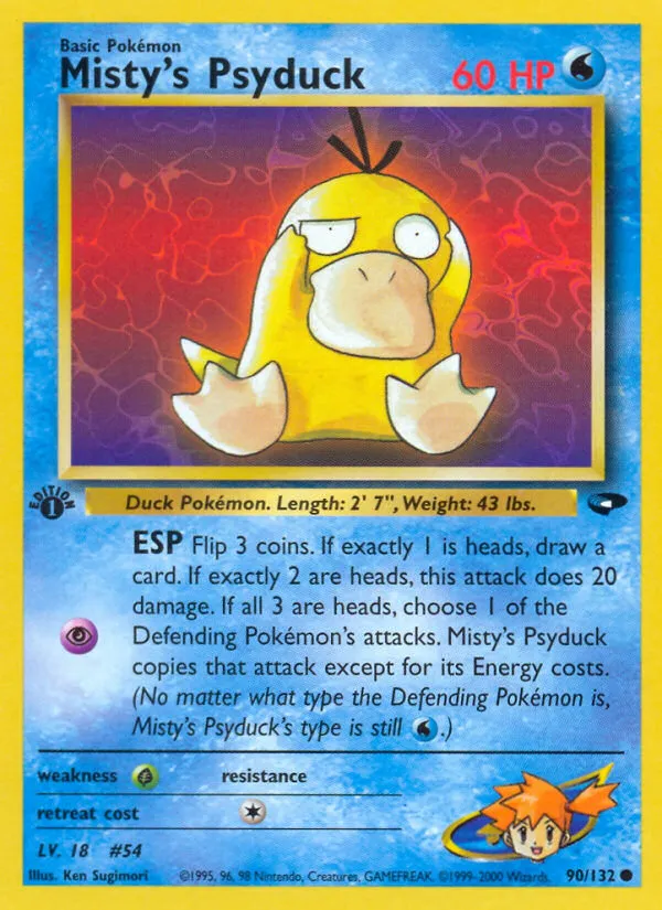 Misty's Psyduck #90, Gym Challenge 1st Edition