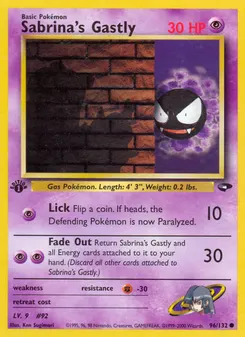Sabrina's Gastly #96, 1st Edition