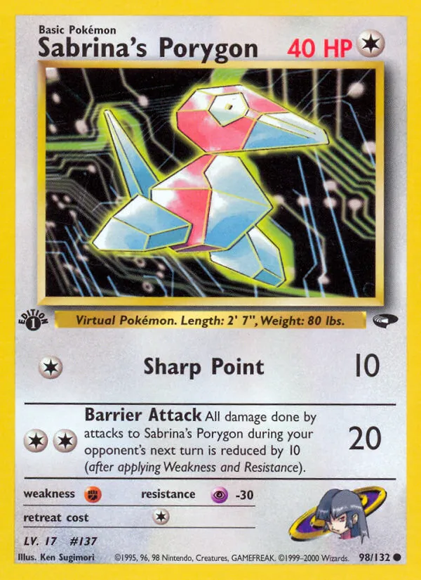 Sabrina's Porygon #98, Gym Challenge