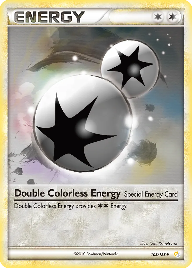 Double Colorless Energy #103, HeartGold & SoulSilver Crosshatch-2011 Pokemon League