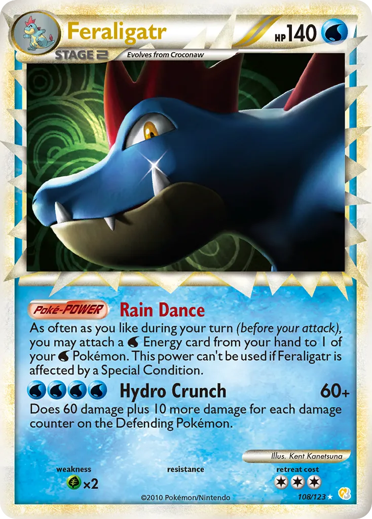 Feraligatr #108, HeartGold & SoulSilver