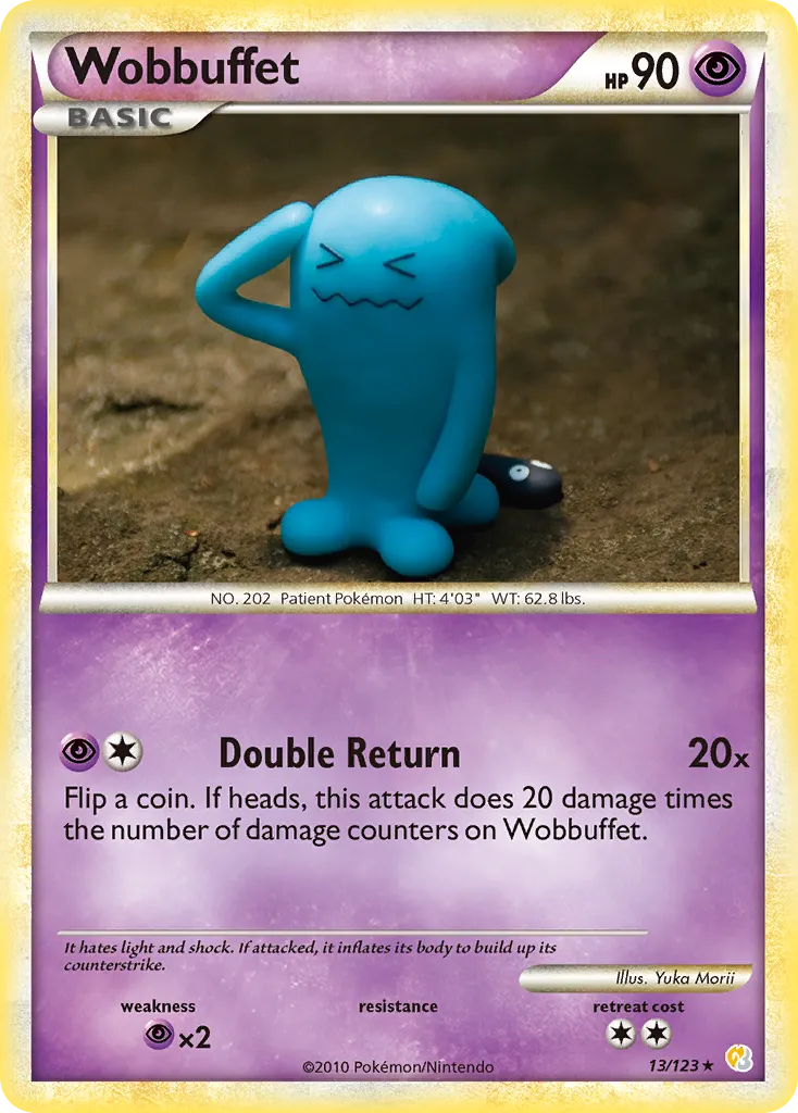 Wobbuffet #13, HeartGold & SoulSilver Reverse Foil
