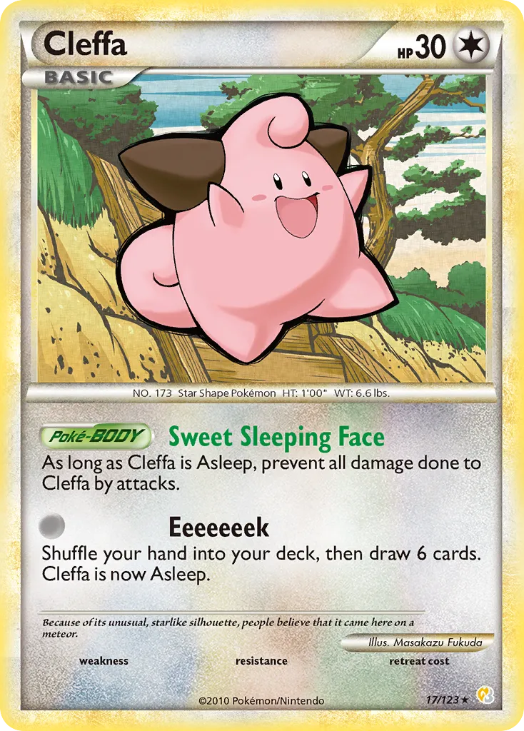 Cleffa #17, HeartGold & SoulSilver Reverse Foil