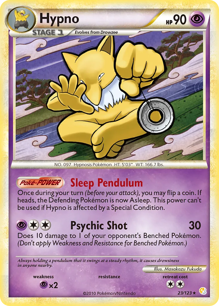 Hypno #23, HeartGold & SoulSilver Reverse Foil