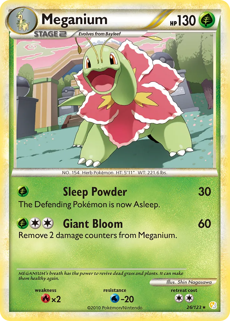Meganium #26, HeartGold & SoulSilver Cosmos