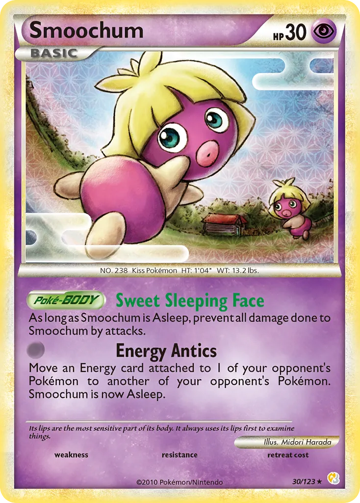 Smoochum #30, HeartGold & SoulSilver Reverse Foil