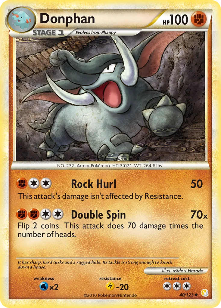 Donphan #40, HeartGold & SoulSilver Crosshatch-2010 Pokemon League