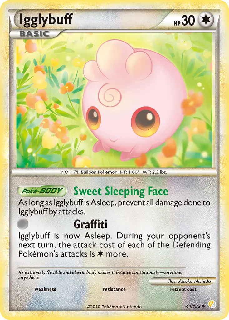 Igglybuff #44, HeartGold & SoulSilver Reverse Foil