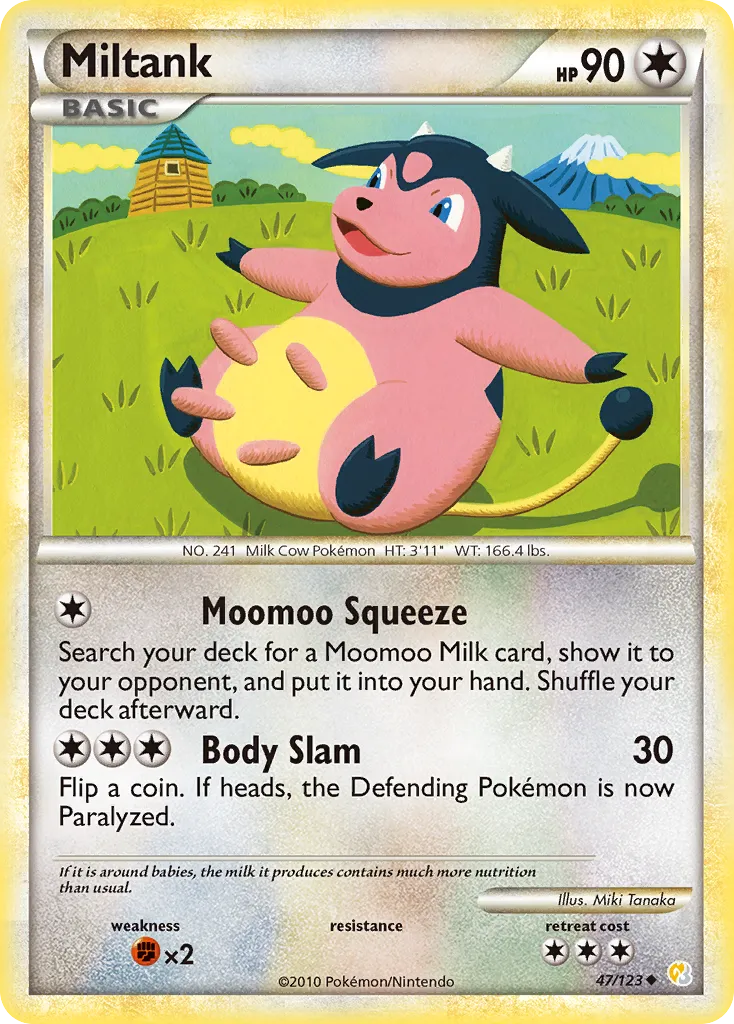 Miltank #47, HeartGold & SoulSilver Reverse Foil