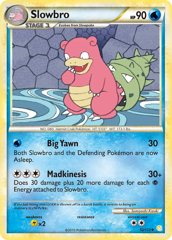Slowbro #52, HeartGold & SoulSilver Reverse Foil