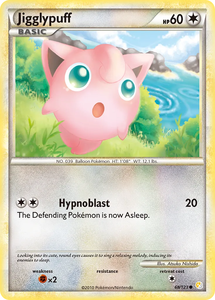 Jigglypuff #68, HeartGold & SoulSilver Reverse Foil