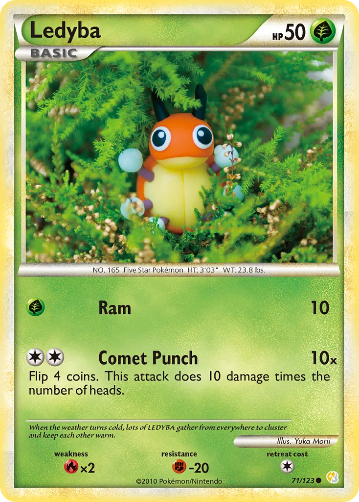 Ledyba #71, HeartGold & SoulSilver Reverse Foil