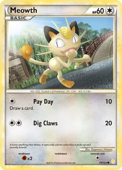 Meowth #75, Reverse Foil