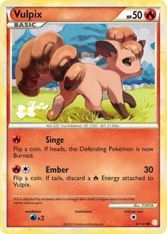 Vulpix #87, Reverse Foil