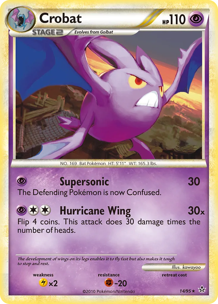 Crobat #14, HS—Unleashed Crosshatch-2010 Pokemon League
