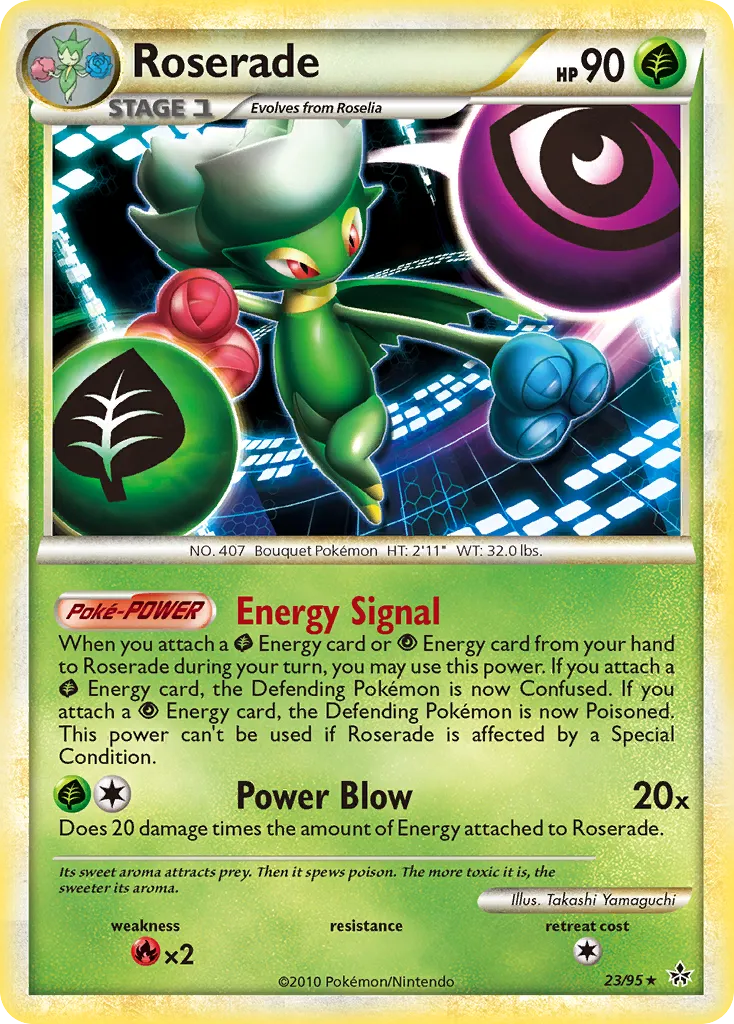 Roserade #23, HS—Unleashed Reverse Foil