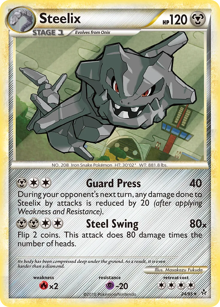 Steelix #24, HS—Unleashed Crosshatch-2011 Pokemon League