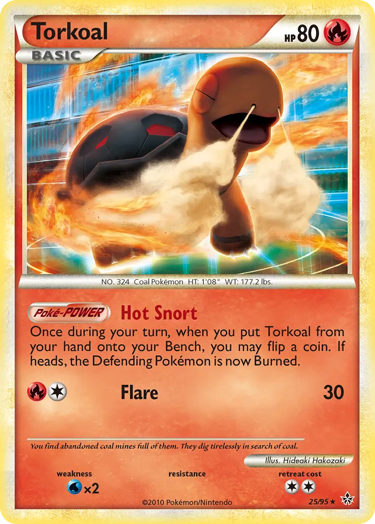 Torkoal #25, HS—Unleashed Reverse Foil