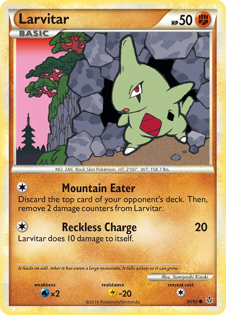Larvitar #50, HS—Unleashed