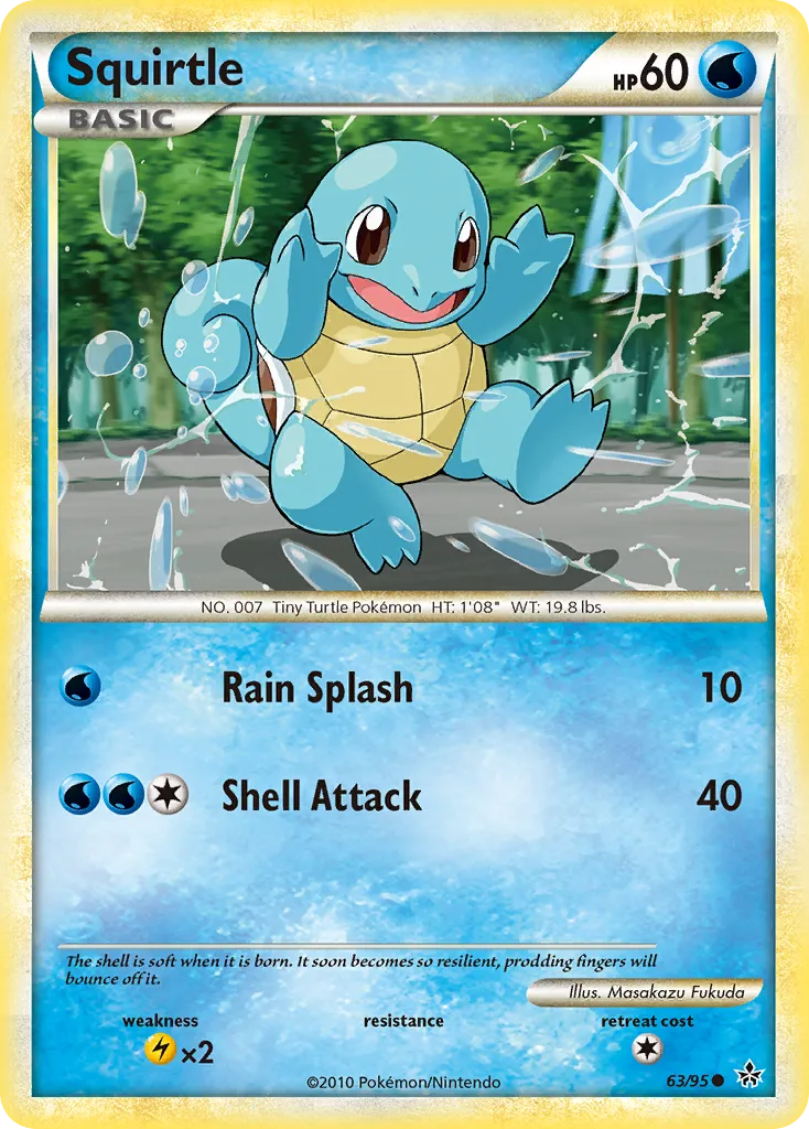 Squirtle #63, HS—Unleashed Reverse Foil