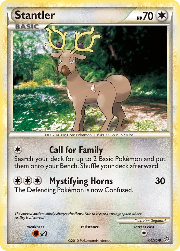 Stantler #64, HS—Unleashed Reverse Foil
