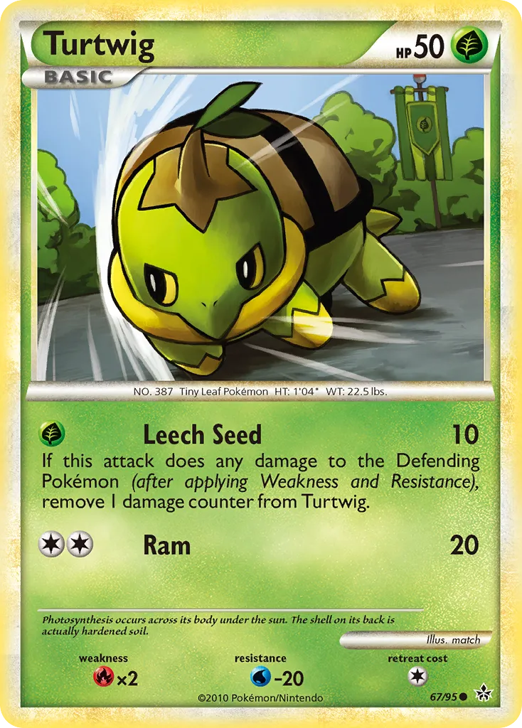 Turtwig #67, HS—Unleashed Reverse Foil