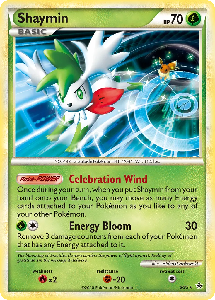 Shaymin #8, HS—Unleashed Reverse Foil