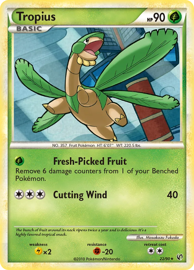 Tropius #22, HS—Undaunted Reverse Foil