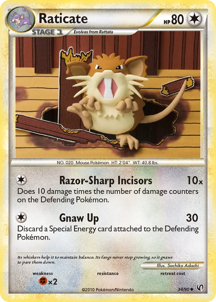 Raticate #34, HS—Undaunted