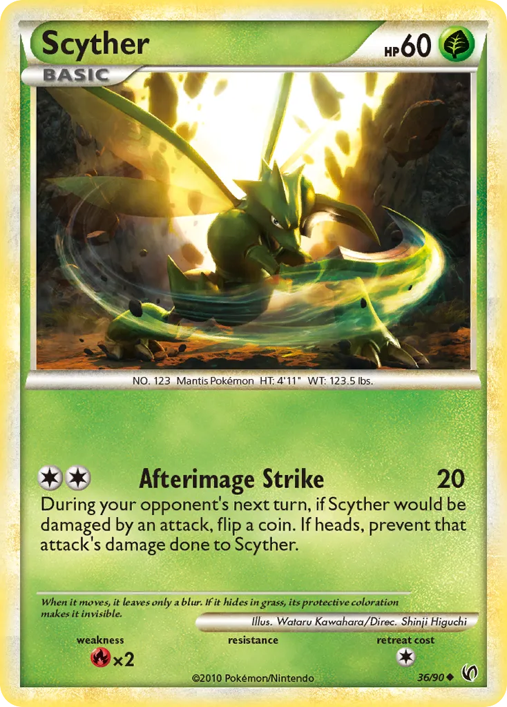 Scyther #36, HS—Undaunted Reverse Foil