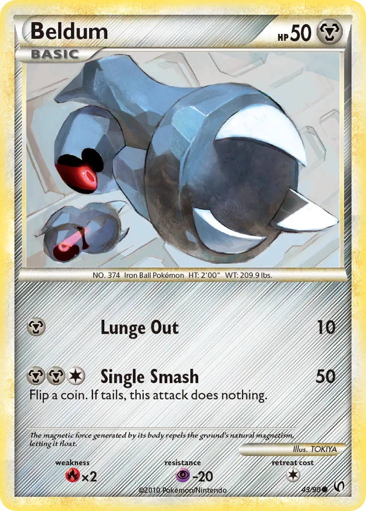 Beldum #43, HS—Undaunted Reverse Foil