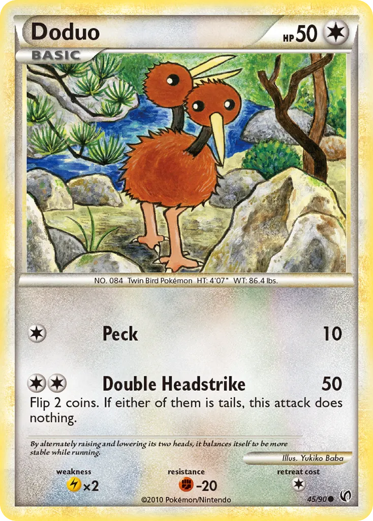 Doduo #45, HS—Undaunted Reverse Foil