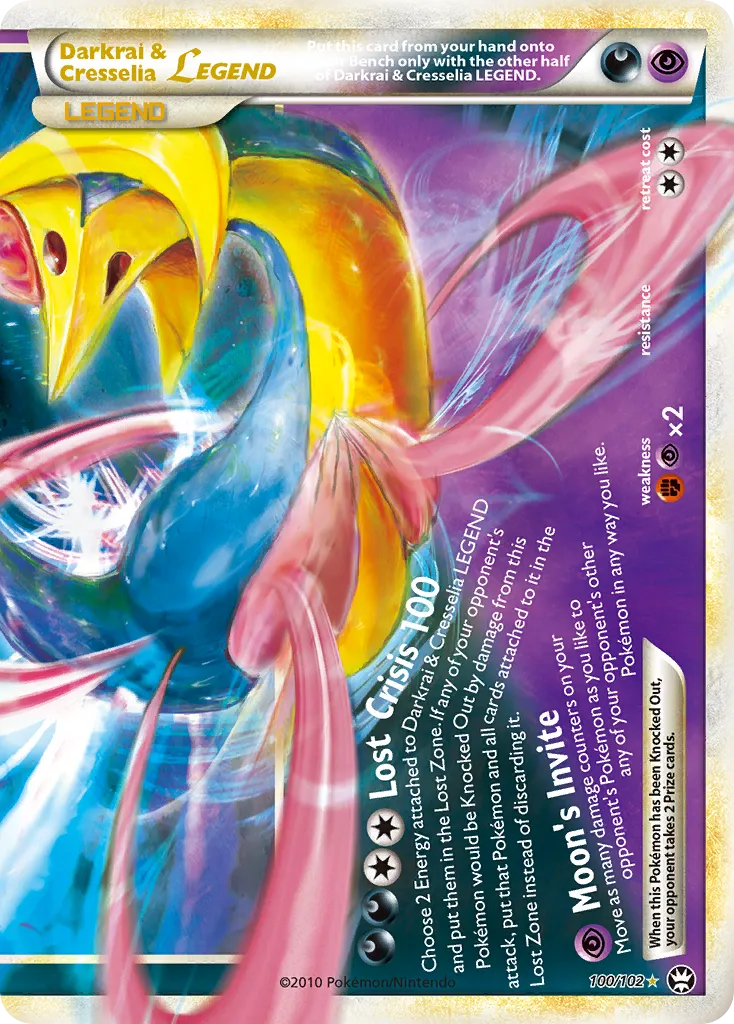 Darkrai & Cresselia LEGEND #100, HS—Triumphant