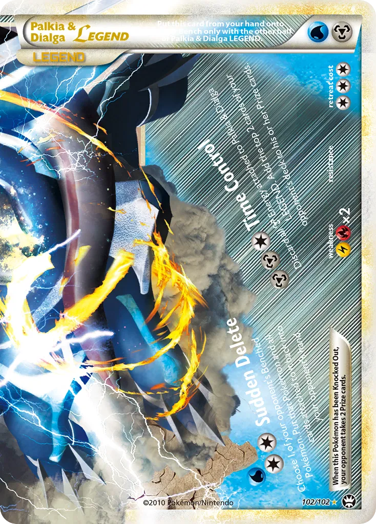 Palkia & Dialga LEGEND #102, HS—Triumphant Promo Jumbo