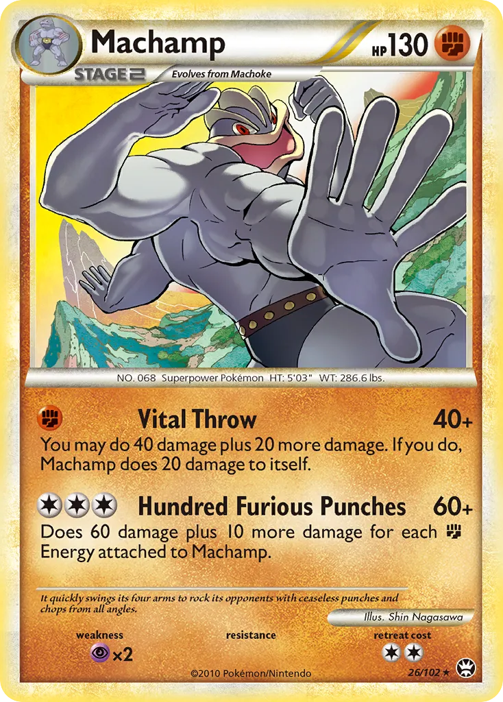 Machamp #26, HS—Triumphant Reverse Foil
