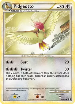 Pidgeotto #47, Reverse Foil