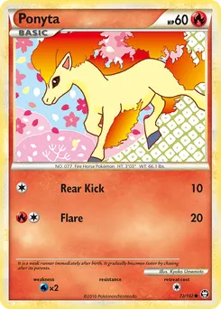 Ponyta #72, Reverse Foil