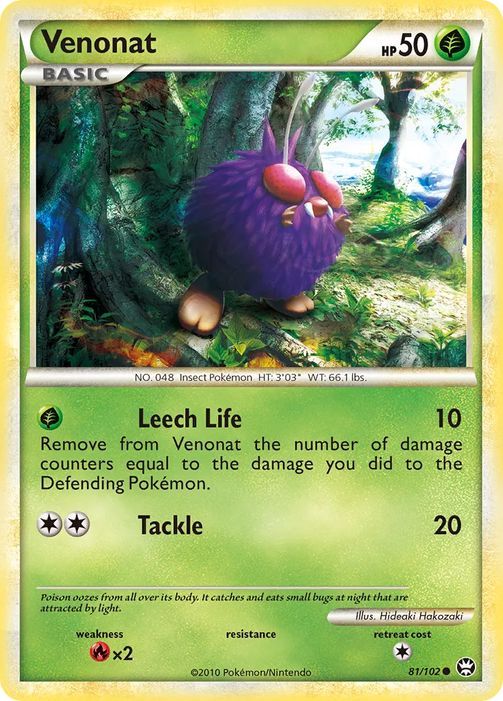 Venonat #81, HS—Triumphant Reverse Foil