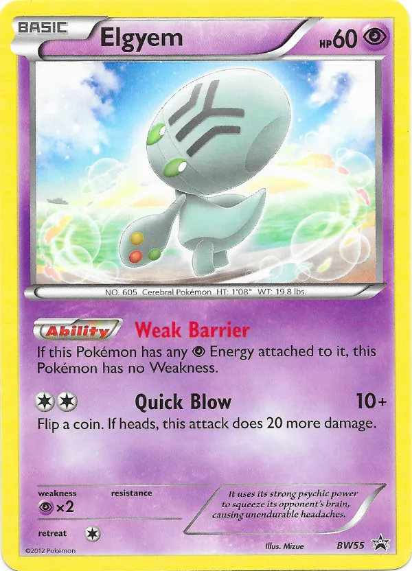 Elgyem #126, Japanese BW-P Promos Gym Challenge