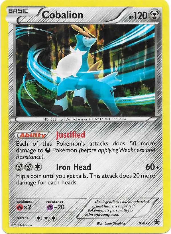 Cobalion #156, Japanese BW-P Promos Freeze Bolt/Cold Flare