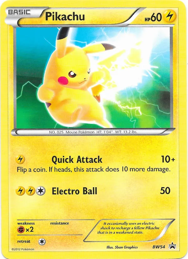 Pikachu #108, Japanese BW-P Promos Beginning Set