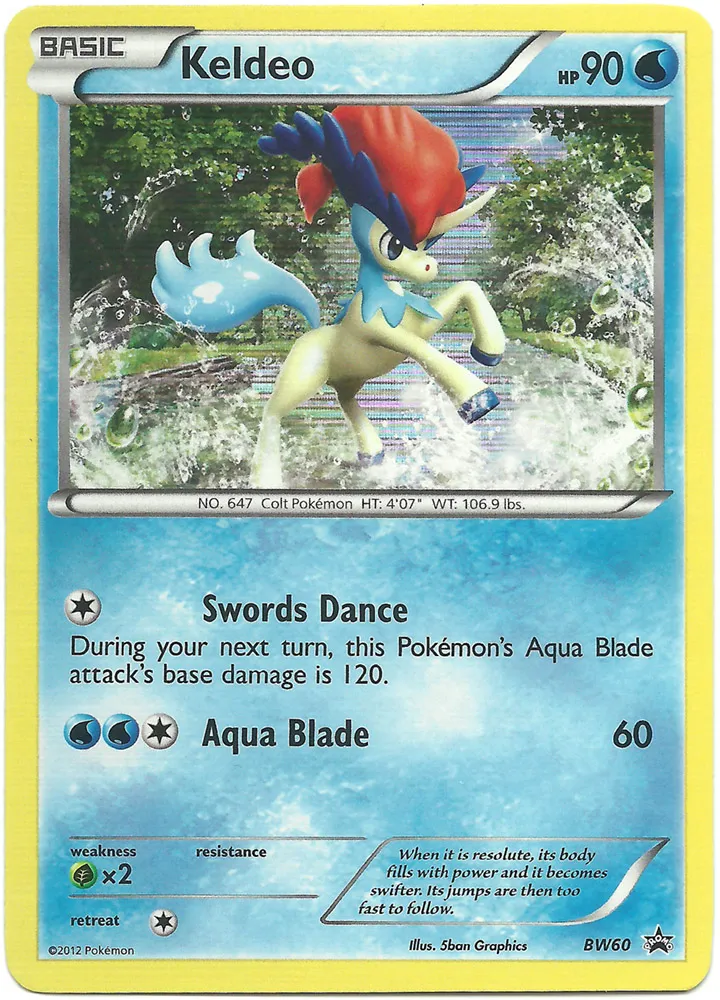 Keldeo #162, Japanese BW-P Promos Original Keldeo Card Get!