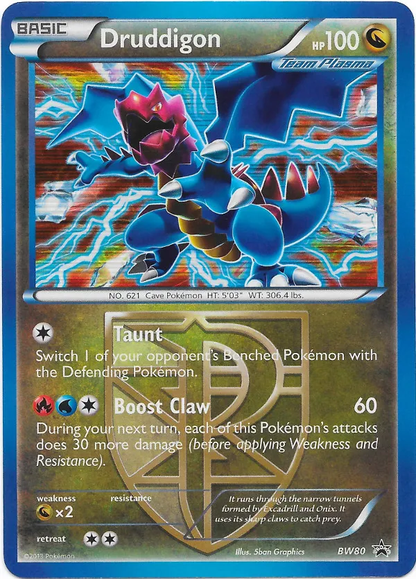 Druddigon #201, Japanese BW-P Promos 7-Eleven Pack Campaign