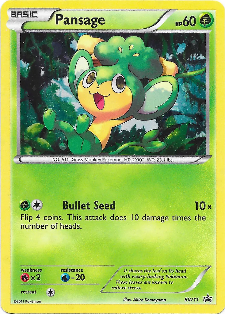 Pansage #001, Japanese BW-P Promos Enigma Egg Campaign