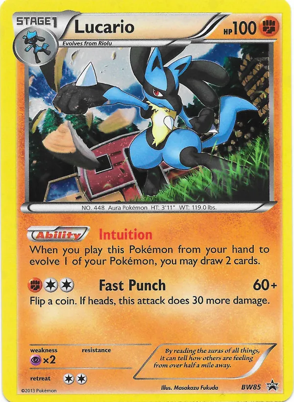 Lucario #203, Japanese BW-P Promos Daiichi Pan February