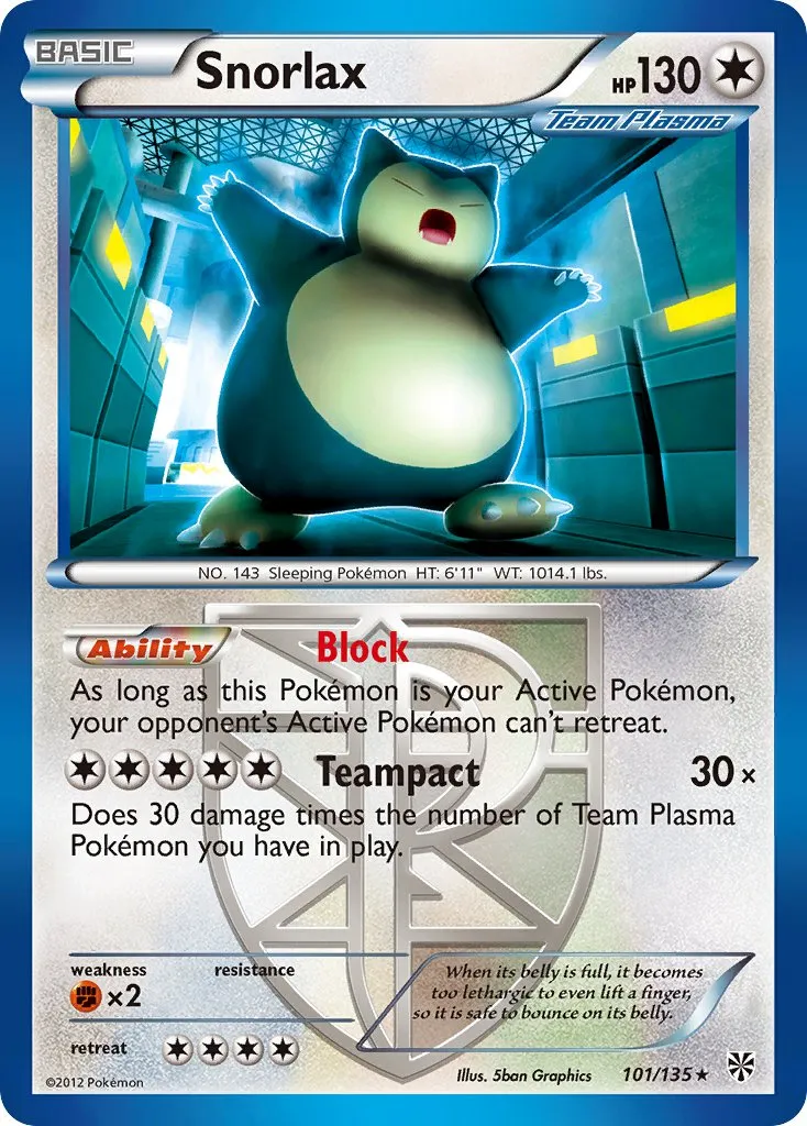 Snorlax #207, Japanese BW-P Promos