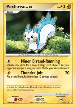 Pachirisu #020, Japanese DP-P Promos World Hobby Fair 2007 DP Card Exchange