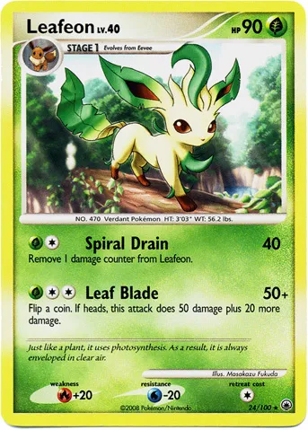 Leafeon #069, Japanese DP-P Promos Winter Challenge